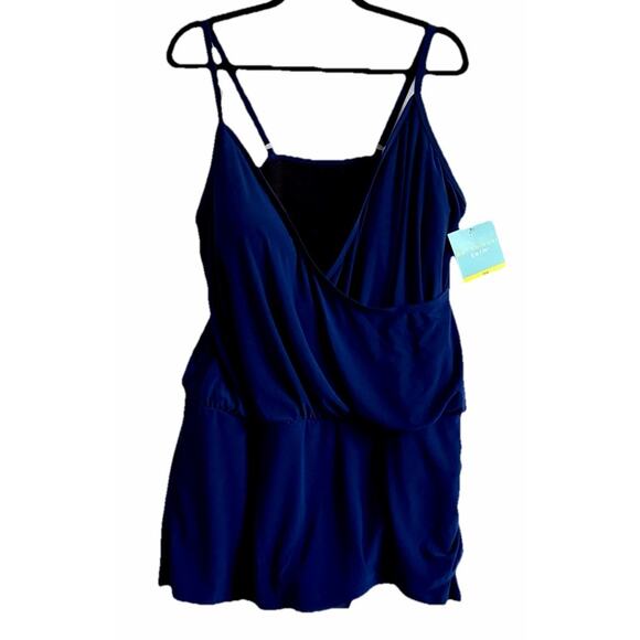 Bal Harbor Bathing Suit Sz 20W Skirted One‎ Piece Beach Pool Suit - Picture 7 of 8